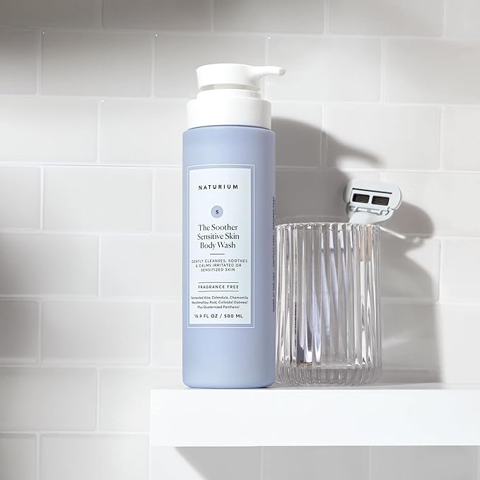 Naturium The Soother Sensitive Skin Body Wash, Gentle Skin-Soothing Formula, 16.9 oz