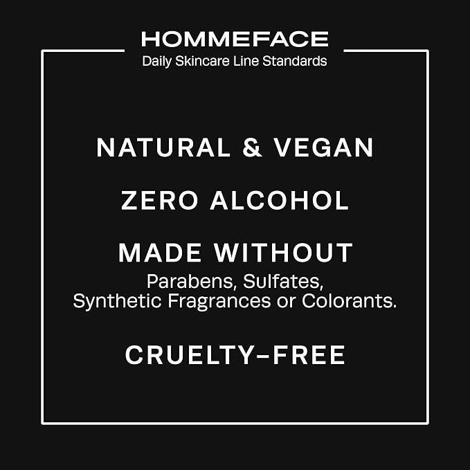 HommeFace Daily Face Wash for Men, 4.22 Fl. Oz. Gentle Facial Cleanser for Deep Cleansing & Purifying with Collagen, Witch Hazel & Cica Extracts, Vegan