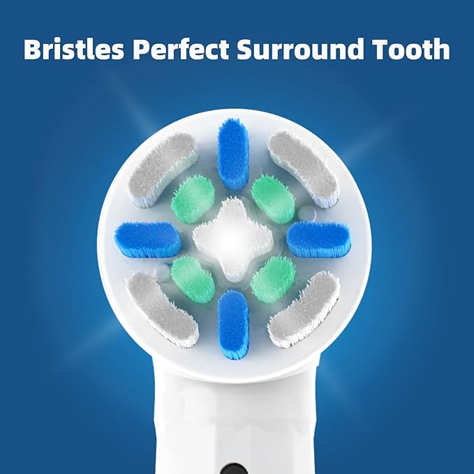 8 Pack IO Replacement Heads Compatible with Oral B IO, for Oral B IO 2/3/4/5/6/7/8/9/10 Series Electric Toothbrushes, Medium Softness for Protect Teeth and Gums, White
