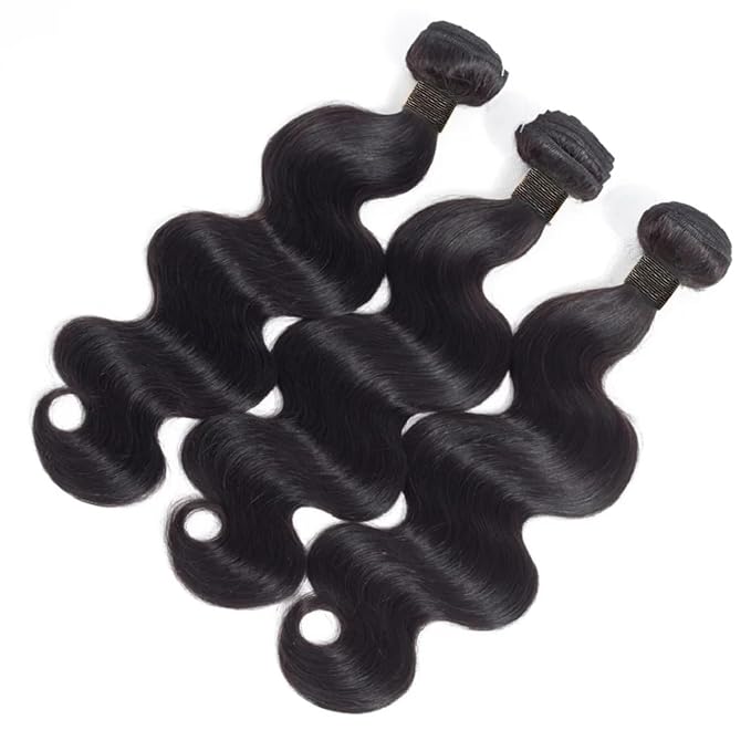 12A Human Hair Bundles 24 24 24 Inch Body Wave Bundles Human Hair 100% Unprocessed Brazilian Virgin Hair 3 Bundles Deals Weave Extensions Natural Black Color Bundle