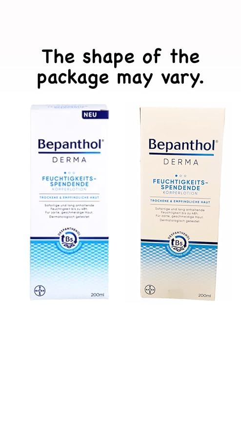 Bepanthol Derma Moisturizing Body Lotion, Body Care for Sensitive and Dry Skin, Dermatologically Tested Moisturizer with Dexpanthenol, Fragrance-Free, 200 ml /6.76 Fl.Oz