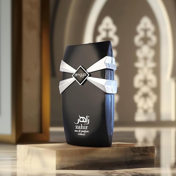 Zahir Cobalt Eau De Parfum for Men – A Refined, Woody Fragrance with Amber, Musk & Spicy Notes, 3.4 Fl. Oz