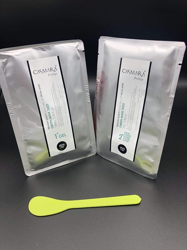 Casmara Premium Quality Algae Peel Off Facial Masks 4.26 Ounce/mask Gel(3.38 Oz)/Mask Powder(0.88 Oz) (green)