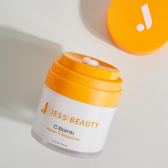 JESS BEAUTY | Skin Care C Bomb Vitamin C Face Moisturizer Even Skin Tone | Hydrating Skincare Face Cream Self Care 1.7 fl oz