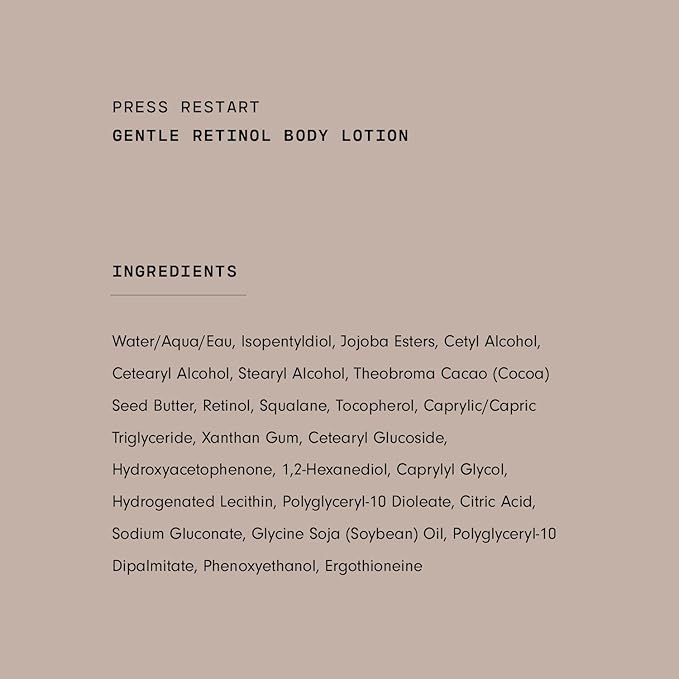 Versed Press Restart Retinol Body Lotion, 2 Pack - Skin Firming Lotion with Cocoa Butter, Squalane & Vitamin E - Lightweight All-Over Body Moisturizer for Aging Dry Skin (6 Oz Each, 2 Products)