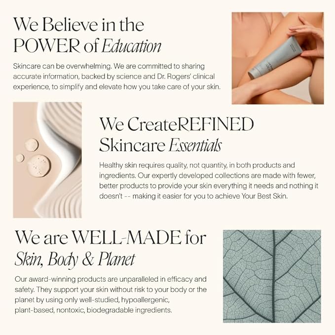 Doctor Rogers Face Wash. Gentle Hydrating Daily Cleanser for Sensitive, Dry & Combination Skin, 5 Ounce (150 ml) Tube