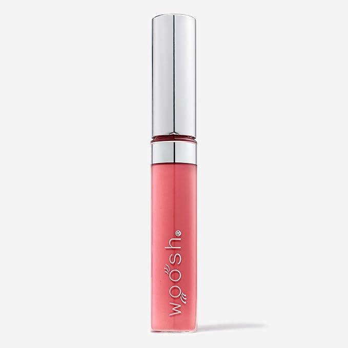 Woosh Beauty, Spin-On Lip Gloss, Hydrating Hyaluronic Acid & Shea Butter, No Fine Lines, Shine Finish, Vegan & Cruelty-Free