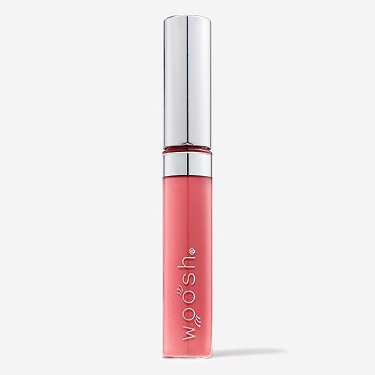 Woosh Beauty, Spin-On Lip Gloss, Hydrating Hyaluronic Acid & Shea Butter, No Fine Lines, Shine Finish, Vegan & Cruelty-Free