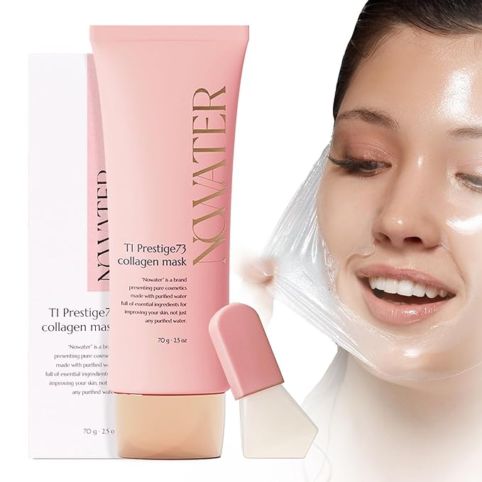 NOWATER Collagen Wrapping Mask, Elasticity Improving, Hydrating, Firming - Hydrolyzed Collagen & Peptide, Glass Skin Peel Off Mask, Korean Skincare for Face (2.4 fl.oz)
