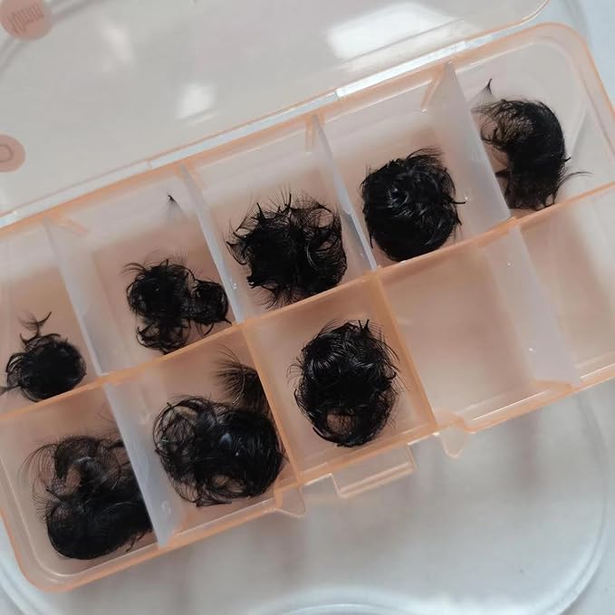 Veritee 1000 Fans 25D Handmade Lash Extensions by Pinching Mix 9-16mm Cashmere Velvet Premade Eyelash Extensions Silk Promade Loose fans, black