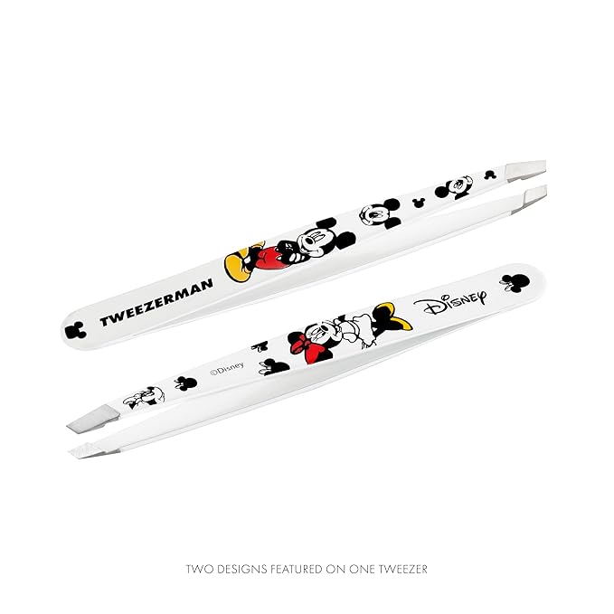 Tweezerman Disney's Mickey Mouse & Minnie Mouse Just Imagine Slant Tweezer - Eyebrow Tweezers for Women and Men
