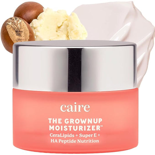 Caire The Grownup Pro-Aging Moisturizer Advanced Hyaluronic Acid Peptide Natural Ceramide Lipid Replenishing moisturizer. Wrinkle Fighting, Collagen Generation (15 ml)