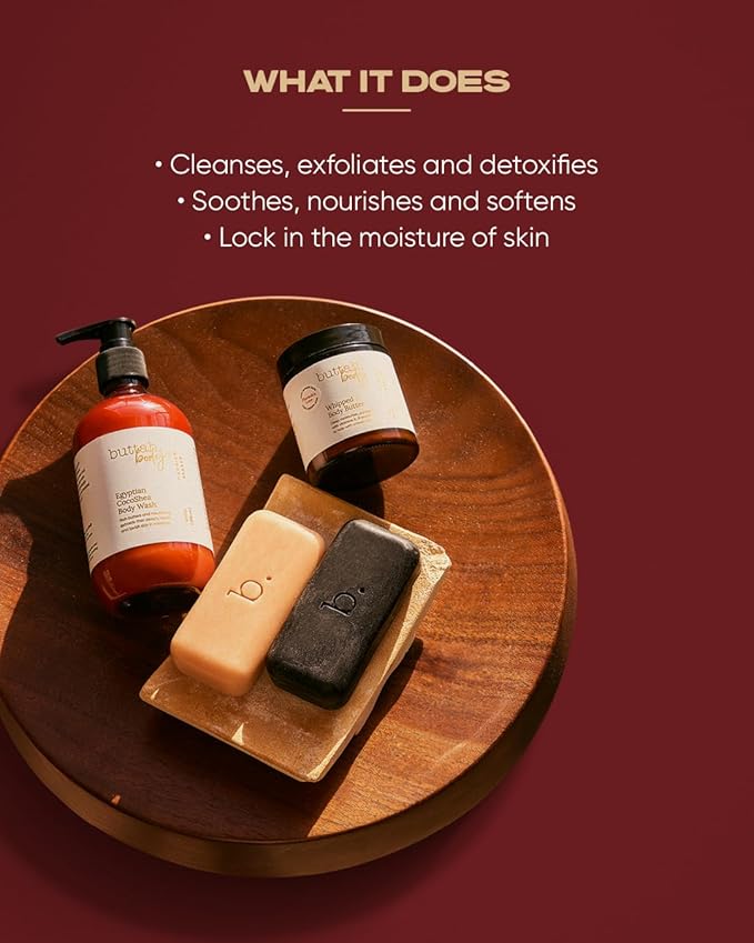 Buttah Skin by Dorion Renaud Buttah Body Trio for Melanin Rich Skin | Egyptian CocoShea Body Wash 10oz | Oatmeal Shea Bar 100g | Whipped Body Butter 4oz | Black Owned Skincare for Men & Women