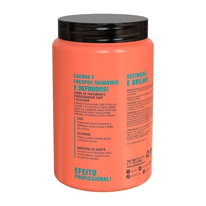 Salon Line Linha Tratamento (SOS Hidratacao) - Mascara Cachos e Crespos Liberada - 1000 Gr - (Freedom Curls & Curly Moisturizing Mascara Net 35.27 Oz)