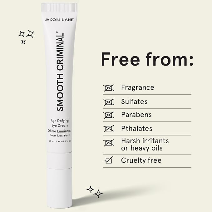 Under Eye Cream for Dark Circles and Puffiness | SMOOTH CRIMINAL Age Defying Niacinamide and Caffeine Eye Cream for Puffy Eye Bags Treatment for Men Anti Aging & Wrinkle Removal with Bakuchiol