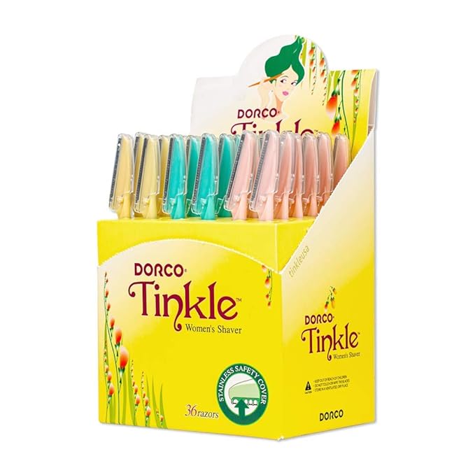 Tinkle Women's Shaver Razors, Pack of 36 | Dermaplaning Razor Tool | Skincare Party Favors Beauty Holiday Stocking Stuffers Gift