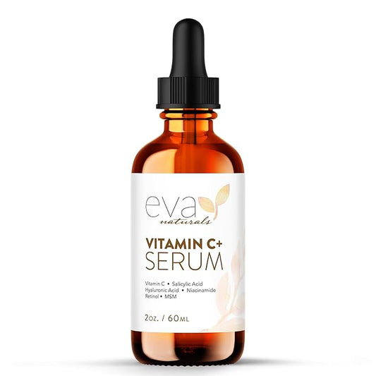 Vitamin C Serum Plus With Hyaluronic Acid, Retinol, Niacinamide, Salicylic Acid - Anti Aging Serum, Skin Clearing, Skin Brightening for Dark Spots (2 oz)