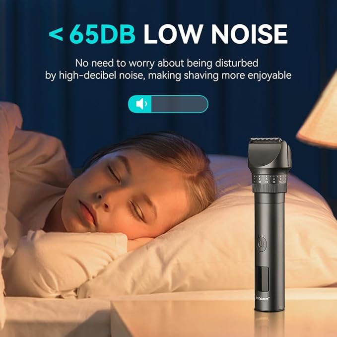 Beard Trimmer for Men - Professional Body Hair Trimmer for Men, 42 Adjustable Length Settings Hair Clippers Nose Trimmers for Head Face Mustache Nose Electric Shavers IPX6 Waterproof LED Display Gifts