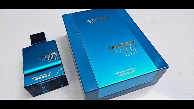 Al Haramain Amber Oud Aqua Dubai Extrait De Parfum Spray 75ml (2.5 oz) - Exotic Fragrance with Bergamot, Fruits, Amber & Musk, Long-Lasting Eau De Parfum for Men & Women