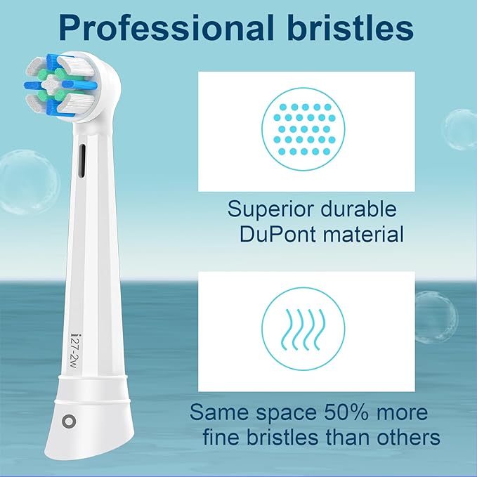 10pcs iO Replacement Heads Compatible with Oral B iO 2/3/4/5/6/7/8/9/10 Series Electric Toothbrush,IO Toothbrush Heads Compatible with Oral B iO,Medium-Hard bristles Care for Your Teeth,White