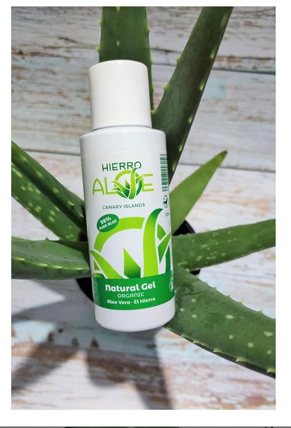 Aloe Vera Gel. Skin care. Lotion. Natural Gel 250 ml (98% Pure Aloe Vera Juice). 100% Pure Aloe transparent Gel Natural de Aloe Vera (organico) 98%. (8.4 Oz)