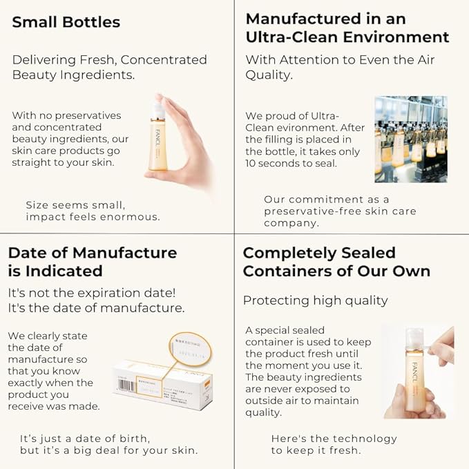 FANCL Enrich+ Emulsion II - 100% Preservative-Free, Facial Lotion with Niacinamide, Hydration, Anti-Aging, Firming & Elasticity Solutions for All Skin Types