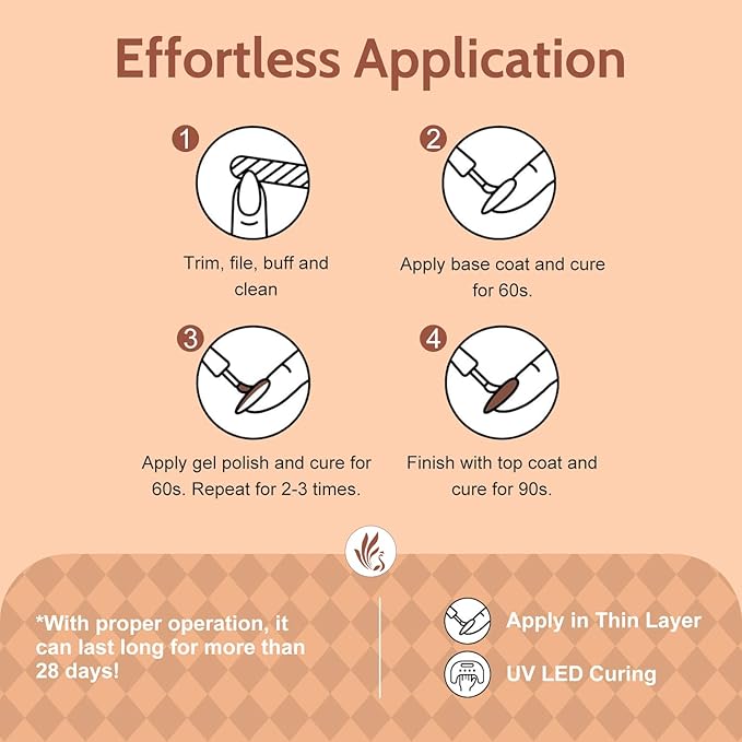 Lavender Violets 73 Pcs Gel Nail Polish Kit with U V Light, 45 Colors with Nail Primer,Builder Base,Matte & Glossy Top Coat Soak Off Manicure Tools Gifts for Women LA07