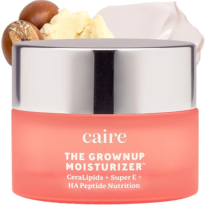 Caire The Grownup Pro-Aging Moisturizer Advanced Hyaluronic Acid Peptide Natural Ceramide Lipid Replenishing moisturizer. Wrinkle Fighting, Collagen Generation (50 ml)