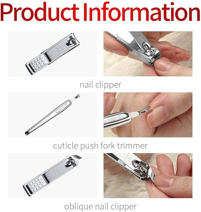 Korean Nail Clipper! World No. 1. Three Seven (777) Travel Manicure Grooming Kit Nail Clipper Set (7 PCs, TS-4112B), MADE IN KOREA, SINCE 1975.(Black Case)