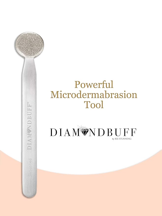DIAMONDBUFF Microdermabrasion Face Exfoliator Tool with Refined Radiance Cream, at home facial exfoliator tool | fade the appearance of blemishes, dark spots, enlarged pores, fine lines & wrinkles.