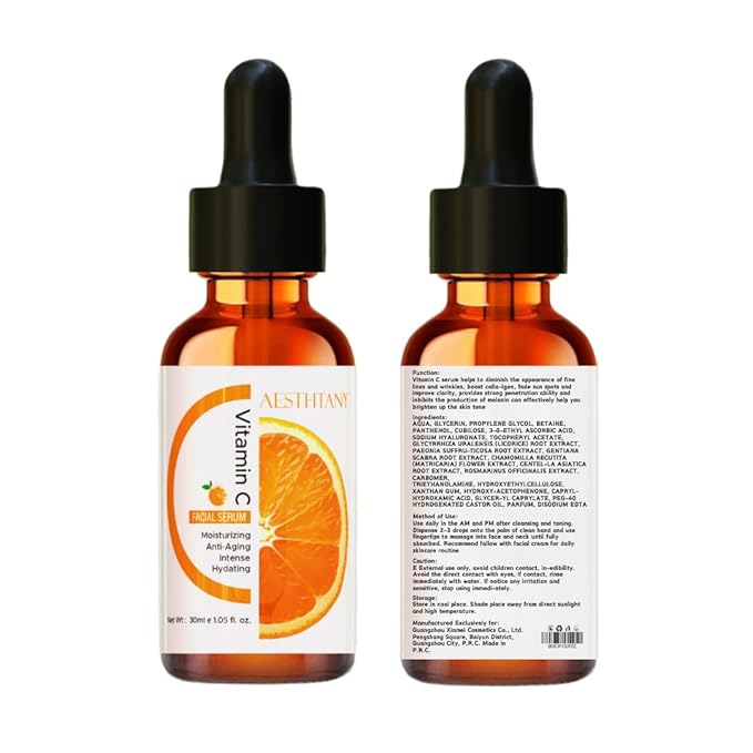 Elite Glow: Best Vitamin C Serum for Face with Vitamin E, Retinol & Hyaluronic Acid - Anti Aging Serum Erase Fine Lines, Dark Spots while Hydrate & Brighten All Skin Types of Men & Women | 1Fl Oz