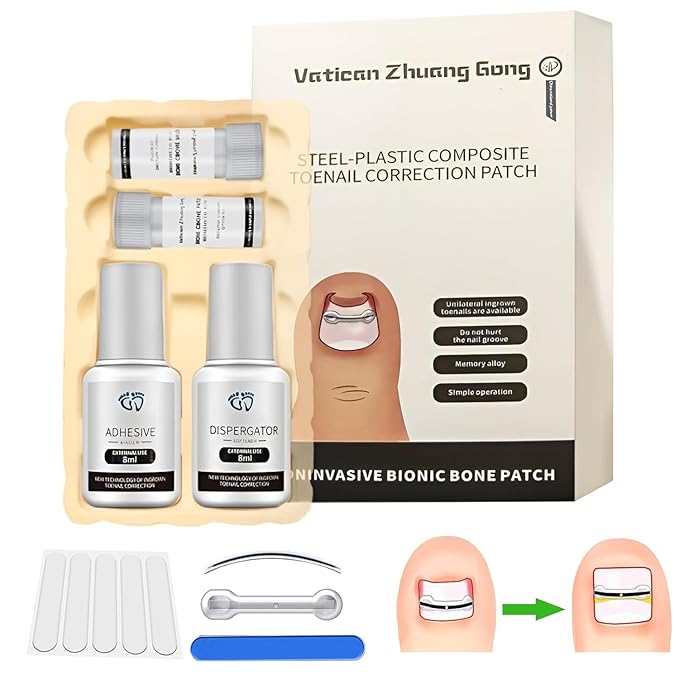 Titanium Alloy Ingrown Toenail Treatment, Nail Tools, and Ingrown Toenail Removal Kit Specially Designed for Curved Nail Repair and Ingrown Toenail Corrector