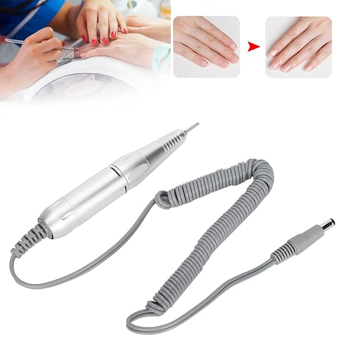 ZJchao Nail Drill Handle, 35000rpm Electric Art Nail Drill Handpiece Nail Drill Pen Manicure Pedicure Machine Pen Replacement Handle Portable Nail Polishing Machine Replacement Handle for Salon