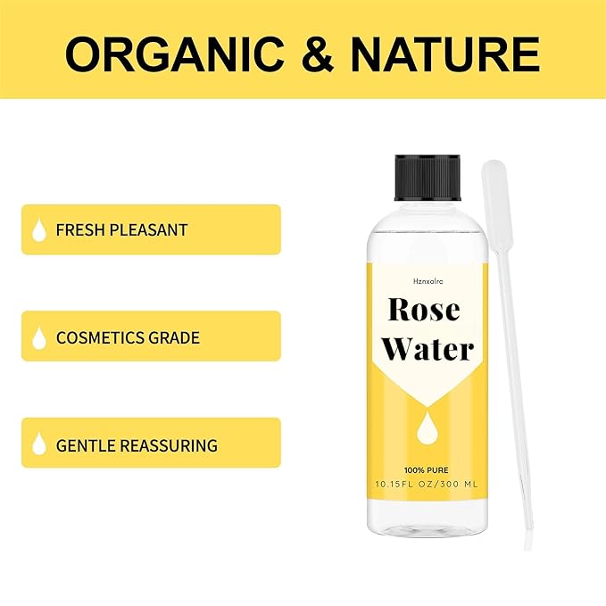 10.15 fl oz Rose Hydrosol for Face Hydrating Mist Hydration, 100% Pure Rose Water, Cleanses & Softens Skin, Promotes Healthy Skin Cell, Suitable for All Skin Types