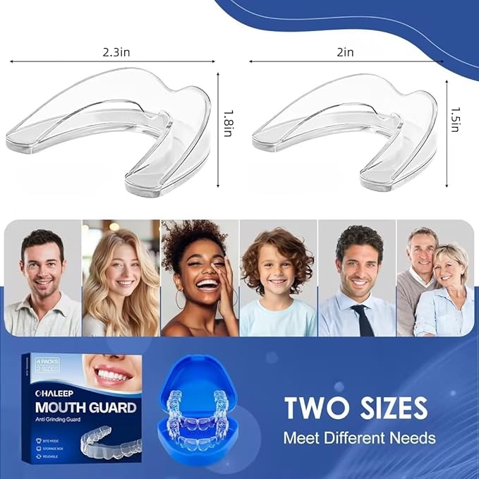 Anti Grinding Mouth Guard for Clenching Teeth at Night, Teeth Grinding Mouthguards for Sleeping, Mouth Guard for Grinding Teeth at Night, Night Guards for Teeth Grinding for Adults