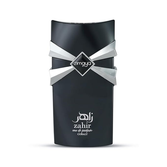 Zahir Cobalt Eau De Parfum for Men – A Refined, Woody Fragrance with Amber, Musk & Spicy Notes, 3.4 Fl. Oz