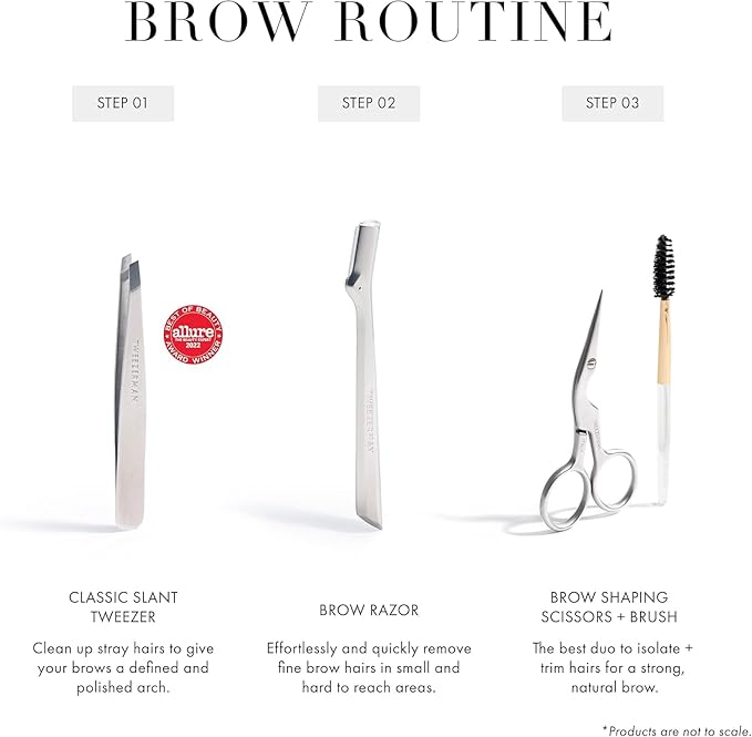 Tweezerman Eyebrow Razor Replacement Blades, 4 Count (Pack of 1)