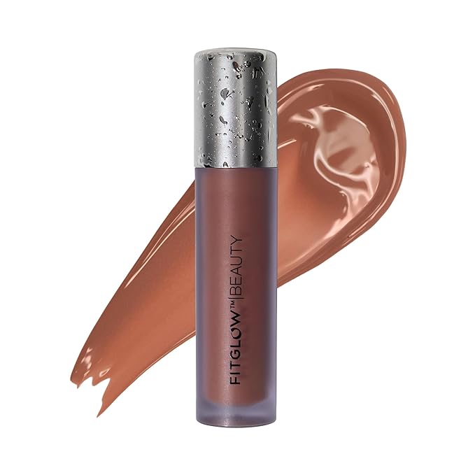 FITGLOW Beauty - Lip Colour Serum | Vegan, Woman-Owned Clean Beauty (Coco - Milk Chocolate Brown Nude)