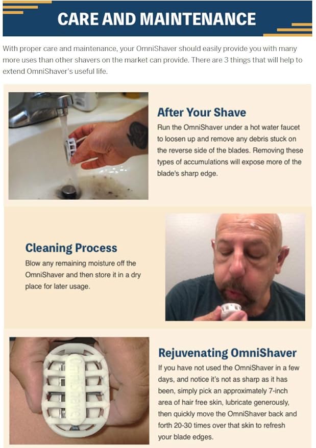 Classic Omnishaver - Black - The Fastest Way to Shave Head, Legs, Arms, Body | An Alternative to Disposable Shaving Razors Self Cleans & Strops During Use with Durable Blade | Bald Head Shaver for Men