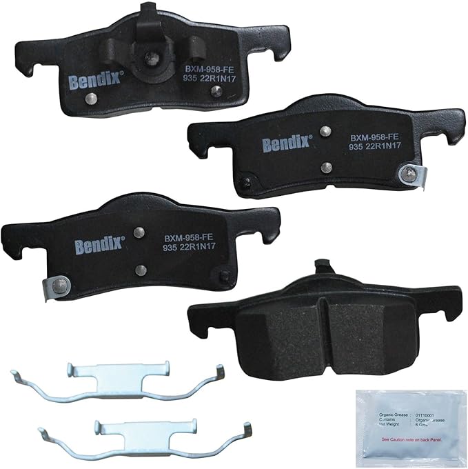 Bendix Priority1 CFM935 Semi-Metallic Rear Brake Pads for Ford Expedition 2006-2003, Lincoln Navigator 2006-2003