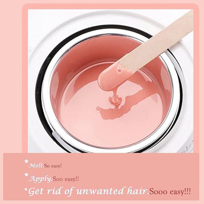 Wax Beads for Hair Removal, 2.5lbs Hard Wax Beads for Leg, Bikini, Back, Armpit, Chest, Eyebrow, Body Waxing Beans Bulk for Brazilian, Painless Wax with Sticks for Women, Men (Rose Scent)