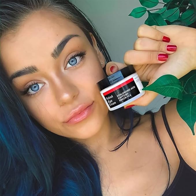 YEOUTH Retinol Eye Cream, Firming Under Eye Cream for Puffiness and Bags Under Eyes for Wrinkles and Dark Circles with Hyaluronic Acid and Tripeptides 2oz