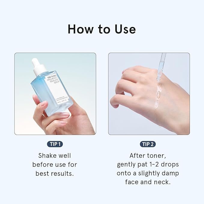 ONE THING Hyaluronic Squalane Serum (1.69 fl.oz / 50ml), Korean Skincare, Hyaluronic Acid, Moisturizing, Oil-moisture Balance, Moisture Inner Dry