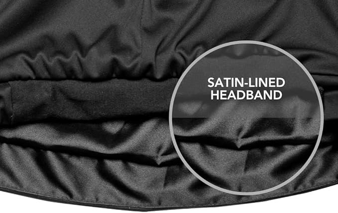 Hairbrella Satin Lined Adjustable Sleep Cap - Sleeping Caps for Women to Protect Hair, Satin Band Edge, Silk Bonnet