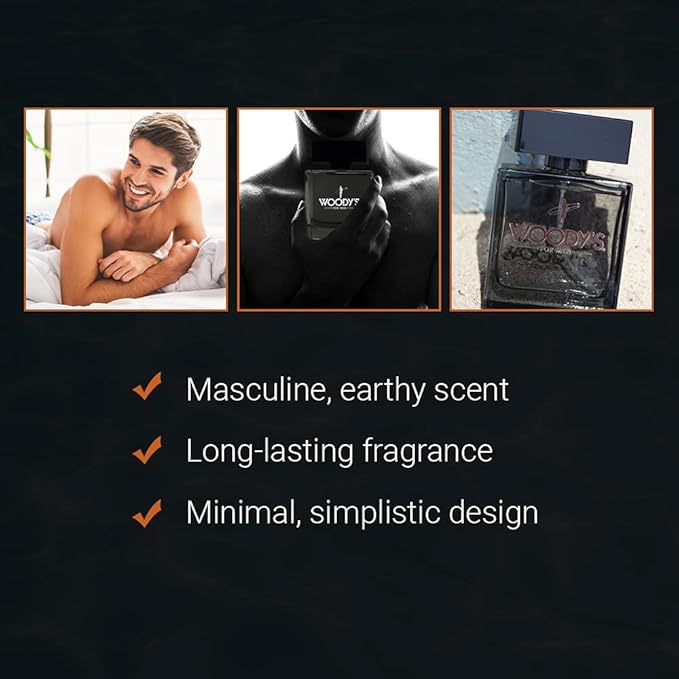 Woody's Cologne for Men - Refreshing & Long-Lasting Fragrance Scent, Masculine Citrus Notes, Men's Cologne for Everyday Wear, 3.4 fl oz