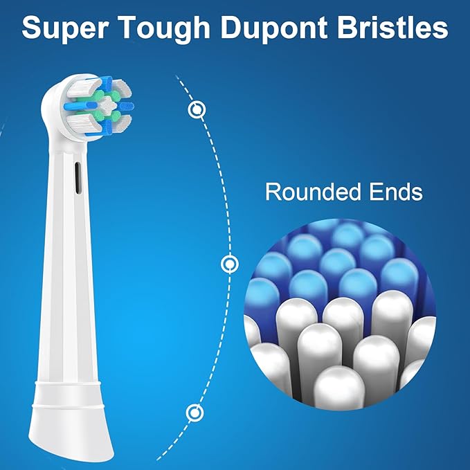 8 Pack IO Replacement Heads Compatible with Oral B IO, for Oral B IO 2/3/4/5/6/7/8/9/10 Series Electric Toothbrushes, Medium Softness for Protect Teeth and Gums, White