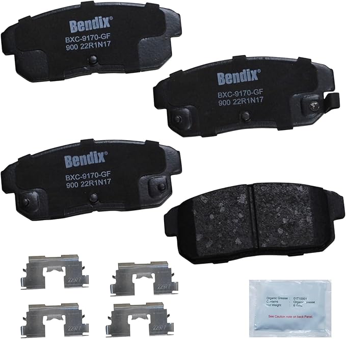 Bendix Priority1 CFC900 Ceramic Rear Brake Pads for INFINITI G20 2002-2001, I30 2001, I35 2004-2002, Nissan Altra EV 2001-2000, Maxima 2003-2000, Sentra 2006-2002