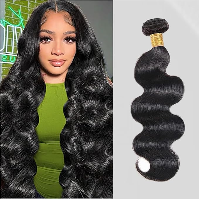 12A Body Wave Bundles Human Hair 14 Natural Black Color 100% Brazilian Human Hair Bundles For Women