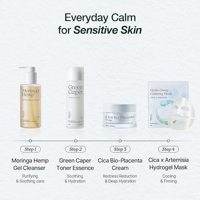 NDP Cica Cream - Gel Face Moisturizer for Sunburn Relief, lightweight Korean Moisturizer for Sensitive Skin, Centella Asiatica, Hydrating, Calming, Soothing (1.7 Fl oz / 50ml)