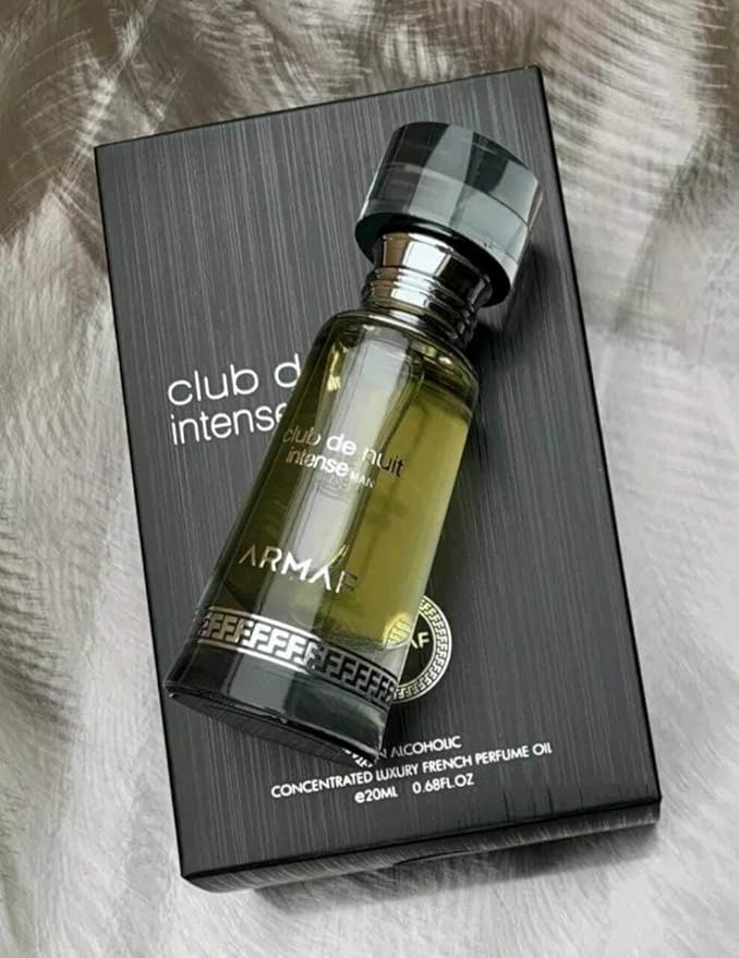 Armaf Club De nuit Intense Concentrated French Perfume Oil Alcohol Free For Men 20 ml /.67 oz (Club De Nuit Intense)